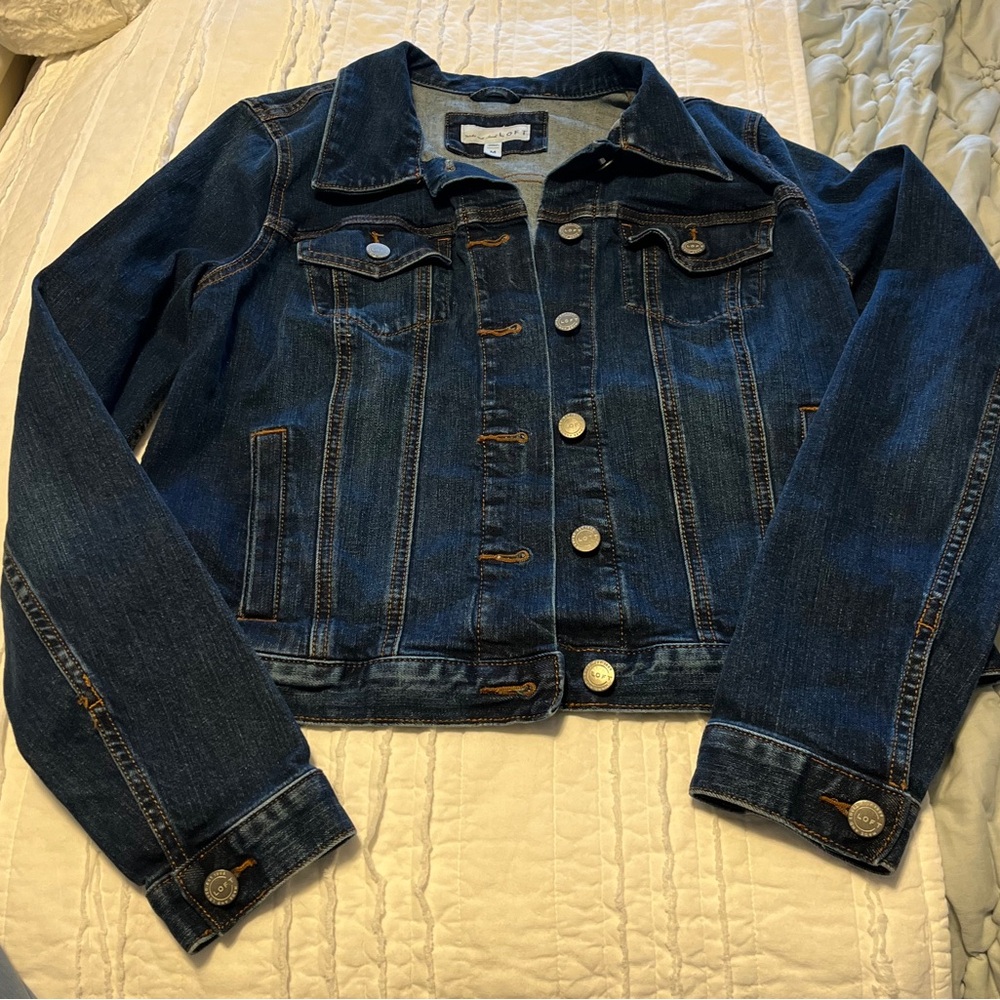 LOFT Dark Blue Denim Jean Jacket